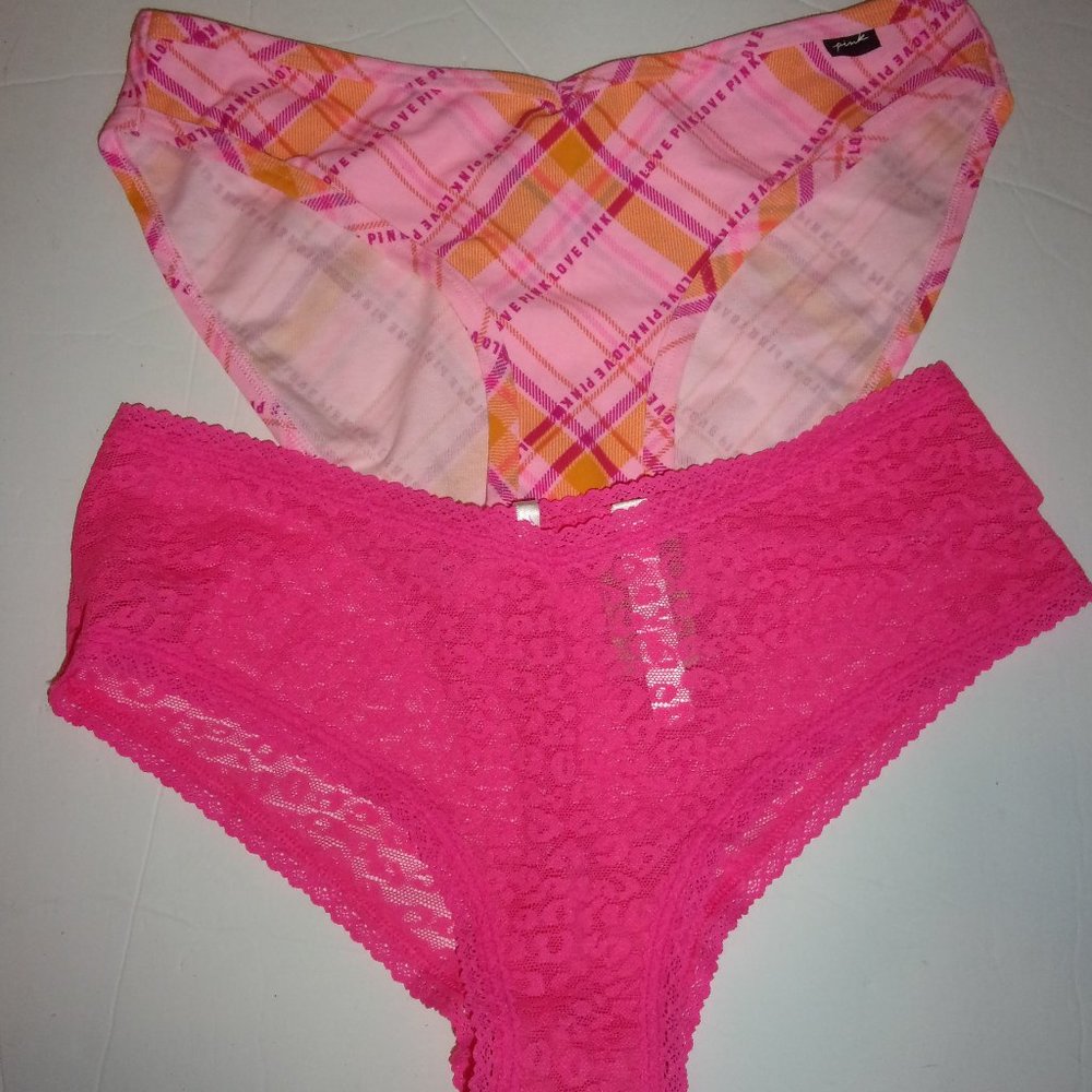 Pink Victoria's Secret panties - lot of 2